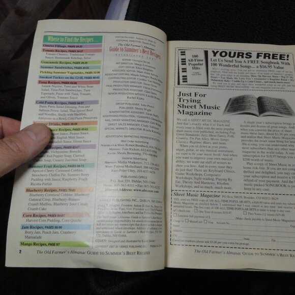 1997 Old farmers almanc Summer's Best recipes booklet~illustrated~Chef Life - Picture 5 of 5